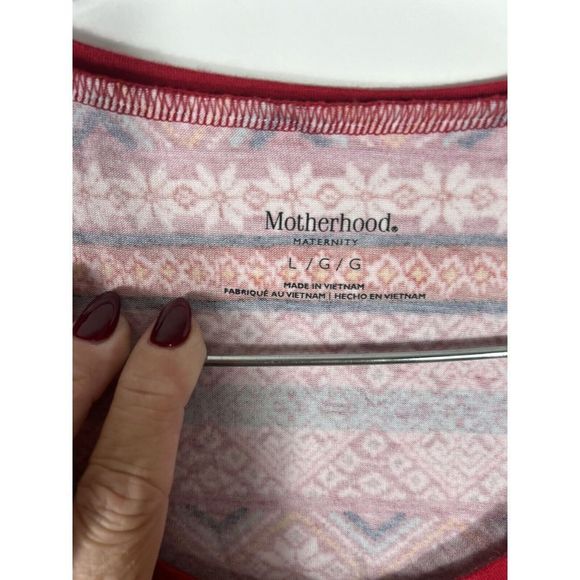 Motherhood Christmas Pajamas 2 Pc Sz L - Picture 4 of 5
